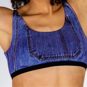 NEW💙🌟Denim PRINTED bralette **double sided**